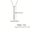 Stainless Steel Wishing Bar Pendant Necklace - Image 3