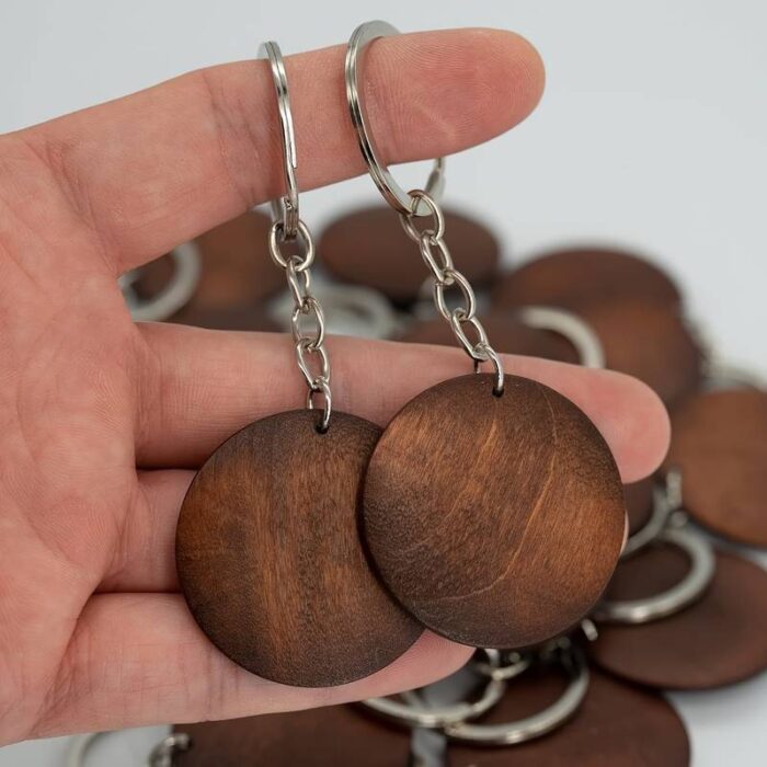 Round Wooden keychain - Image 2