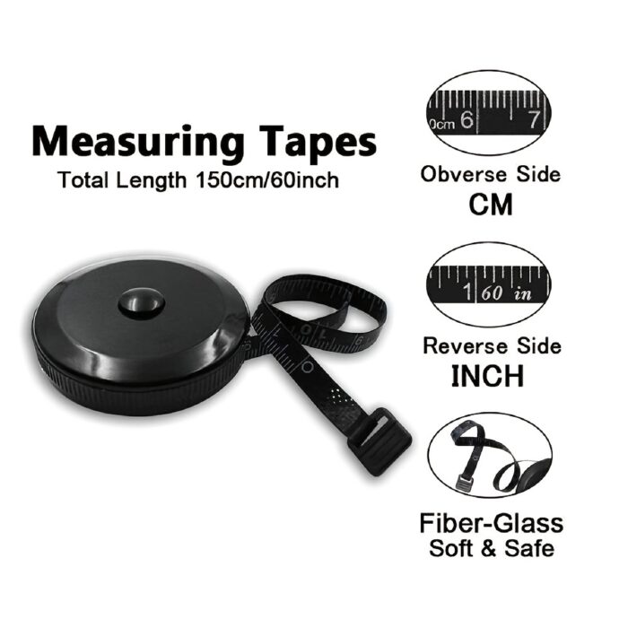 Retractable Soft Tape Measure - Double-Sided 60in/150cm - White - Image 2