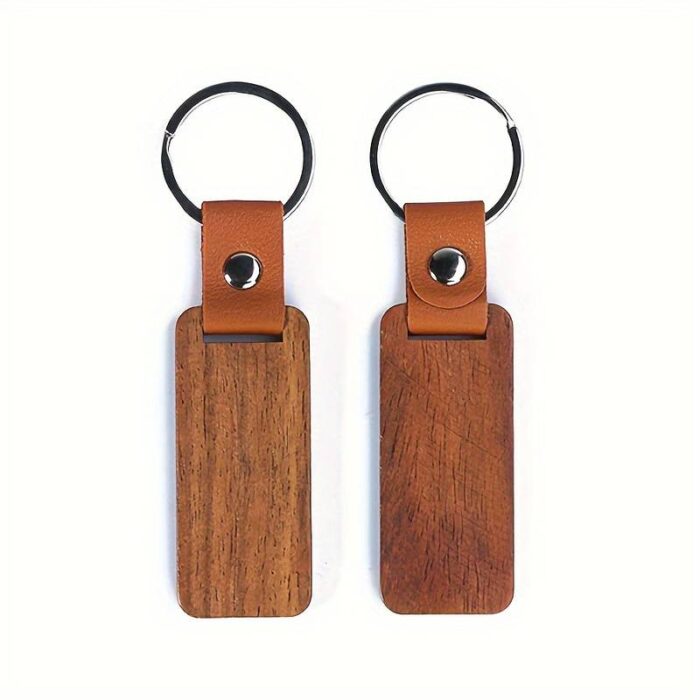 Rectangle Wooden Keychain/Tag For Men - Image 4