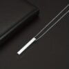 Stainless Steel Wishing Bar Pendant Necklace - Image 2