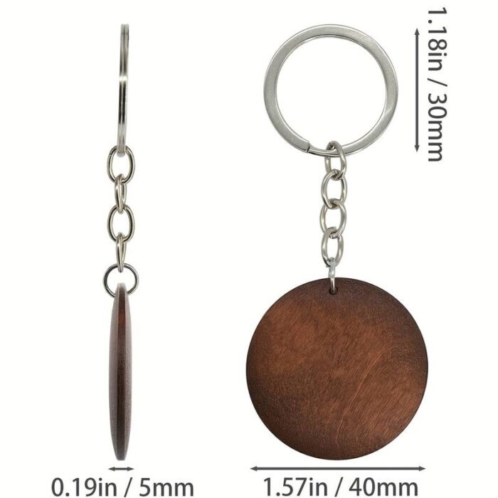 Round Wooden keychain - Image 3